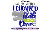 100 Days Of School Svg School Svg Dinosaur Svg Silhouette By My Designs In The Chaos Thehungryjpeg Com