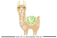 Llama Svg Dxf Eps Png Files By Digital Gems Thehungryjpeg Com