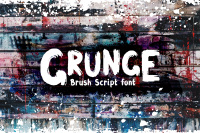 Grunge Latin And Cyrillic Brush Font By Druzhi Art Thehungryjpeg Com