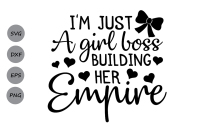 Just a girl with big goals for cricut SVG Cut File girl boss svg svg maker svg dxf quote for silhouette handlettered svg