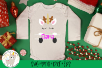 Unicorn Reindeer Christmas Split Monogram Svg Cut File By The Pixel Llama Thehungryjpeg Com