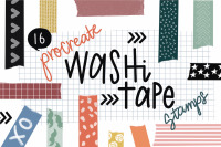 Washi tape Procreate stamps. Digital scrapbooking Procreate stamps By  LettersClipArt