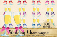100 Wedding Champagne Glass Clip Arts Champagne Flutes By Artinsider Thehungryjpeg Com