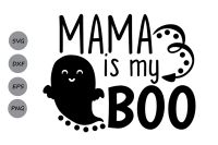 Mama Is My Boo Svg Halloween Svg Boo Svg Ghost Svg Fall Svg By Cosmosfineart Thehungryjpeg Com