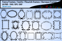 Fancy Frames Svg Bundle Fancy Labels Svg Baroque Frames Svg By Arcsmultidesignsshop Thehungryjpeg Com