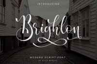 Brighlon Modern Script Font By Nendeskombet Thehungryjpeg Com