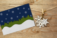 Seamless Winter Snow Scene With Deer Svg Png Dxf By Risa Rocks It Thehungryjpeg Com