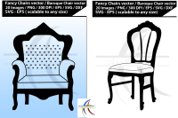 Fancy Chairs Svg Silhouette Fancy Chair Vectors Baroque Chairs By Arcsmultidesignsshop Thehungryjpeg Com