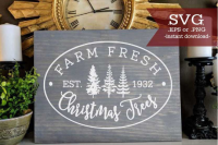 Farm Fresh Christmas Trees By Buzzcutz Designs Thehungryjpeg Com