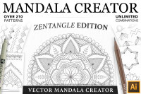 Zentangle Mandala Creator Addon For Illustrator By Vectornomad Thehungryjpeg Com