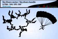 parachute svg skydive svg skydiving svg sky diver svg png SKYDIVERS SILHOUETTES svg skydiver dxf skydiver cut file skydiver cricut