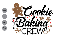 Cookie Baking Crew Svg Christmas Svg Gingerbread Svg Apron Svg By Cosmosfineart Thehungryjpeg Com