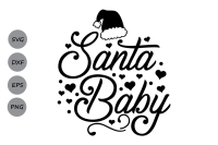 Santa Baby Svg Christmas Svg Santa Svg Santa Hat Svg By Cosmosfineart Thehungryjpeg Com