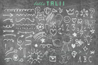 101 Chalk Doodles 3 Chalkboard Jpg By Hello Talii Thehungryjpeg Com