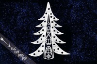 Gingerbread House Christmas Tree Svg Dxf Pdf Cut Files Laser Cut By Kartcreation Thehungryjpeg Com