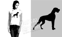 Great Dane Cut File Vector Silhouette Svg Dxf By Digital Sketches Thehungryjpeg Com