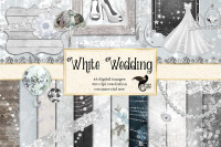 White Wedding Digital Scrapbook Kit By Digital Curio