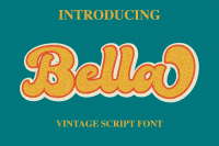 Bella Vintage Script Font By Alphart Thehungryjpeg Com