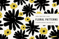 10 Seamless Bold Floral Patterns Set By Via Grafika Co Thehungryjpeg Com