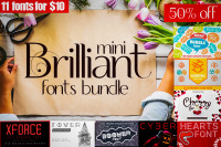 Mini Brilliant Font Bundle 11 Creative Fonts By Graphicspsd Thehungryjpeg Com