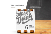 Download 6 Bottles Pack Mockup Front View Yellowimages