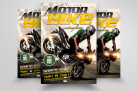 Motorbike Racing Flyer By Designhub Thehungryjpeg Com