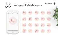 Instagram Highlight Covers Rose Gold On Pink By Design Owl Thehungryjpeg Com