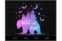 Wild And Free Svg Wild And Free Bear Svg Wild Bear Silhouette Of A By Creative Art Thehungryjpeg Com