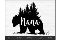 Download Nana Bear Svg Nana Bear Cut File Silhouette Cricut Instant Download By Creative Art Thehungryjpeg Com