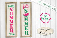 Summer Vertical Porch Sign Designs Watermelon Svg Dxf Jpg Png By Ewe N Me Designs Thehungryjpeg Com