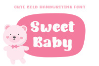 Sweet Baby Bold Handwriting Font By Darwinoo Thehungryjpeg Com