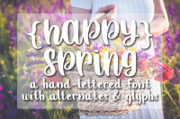 Happy Spring Hand Lettered Script Font By Dez Custom Creations Thehungryjpeg Com