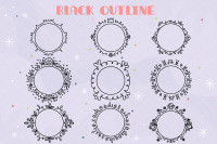 Swirl Circle Borders, Decorative Flourish, Round Monogram Frames, Black  Line Doodle, by CarrieStephensArt