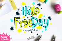 Hello Freeday 2 Style Font Free Splash By Glyphstyle Thehungryjpeg Com