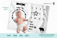 Baby Bear Milestone Blanket Svg Cut File By Design Owl Thehungryjpeg Com