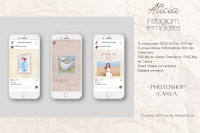 Alicia Instagram Templates 9 Posts And 3 Stories Psd Png By Melashacat Thehungryjpeg Com