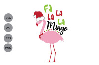Fa La La La Mingo Svg Christmas Svg Winter Svg Flamingo Svg By Cosmosfineart Thehungryjpeg Com