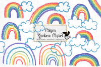 Crayon Rainbow Clipart By Digital Curio Thehungryjpeg Com