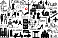 Paris French Silhouettes Ai Eps Png By Me And Amelie Thehungryjpeg Com