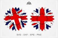 Uk England Flag Sun Flower Svg Design By Agsdesign Thehungryjpeg Com
