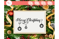 Merry Christmas With Christmas Ornaments Svg By Elsielovesdesign Thehungryjpeg Com