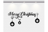 Merry Christmas With Christmas Ornaments Svg By Elsielovesdesign Thehungryjpeg Com