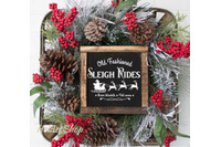 Sleigh Rides Svg Christmas Sign Svg By Helartshop Thehungryjpeg Com