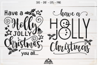 Holly Jolly Christmas Svg Design By Agsdesign Thehungryjpeg Com