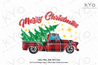 Christmas Buffalo Plaid Old Pickup Truck Svg Png Files By Kyo Digital Studio Thehungryjpeg Com
