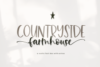 Countryside Farmhouse A Print Script Duo Font With Extras By Ka Designs Thehungryjpeg Com