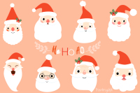 smiley face santa clipart border