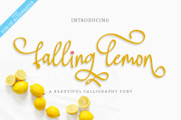 Falling Lemon By Madatype Studio Thehungryjpeg Com