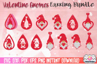 Svg Dxf Pdf Png And Eps Valentine Gnome Earring Template Bundle By Timetocraftshop Thehungryjpeg Com