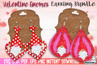 Svg Dxf Pdf Png And Eps Valentine Gnome Earring Template Bundle By Timetocraftshop Thehungryjpeg Com